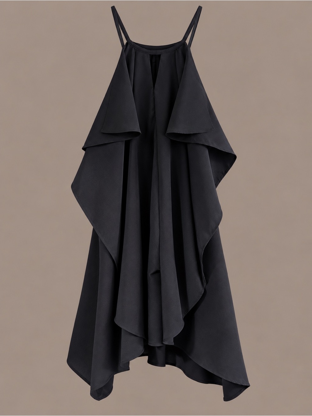 Jennifer Lopez Black Asymmetrical Layered top